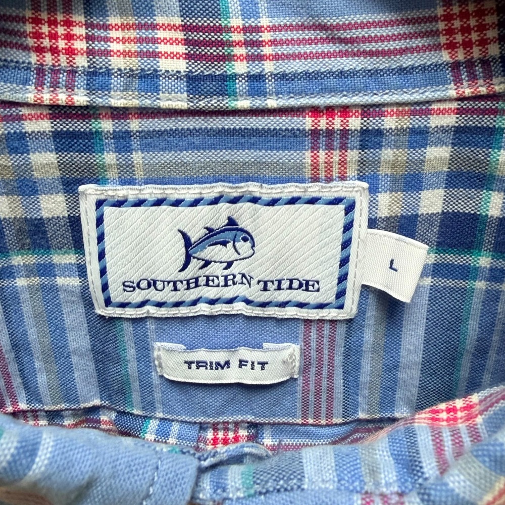 Lot of 3 Southern Tide Shirts Mens Large Cotton Long Sleeve Plaid Gingham - Picture 9 of 10